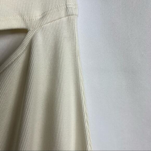 ANTHROPOLOGIE Bordeaux Asymmetrical Cutout Dress NWT Ivory in Large - Picture 7 of 7